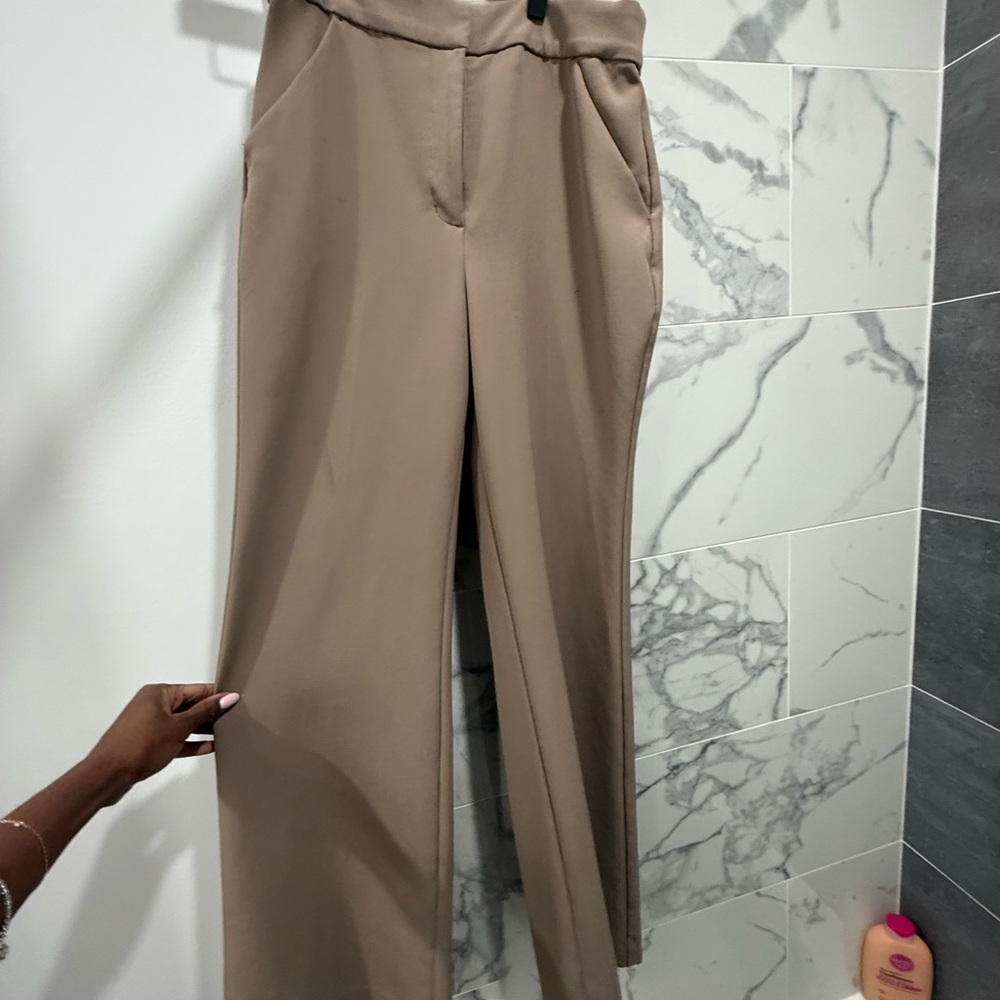 EXPRESS - Taupe Wide-Leg Dress Pants